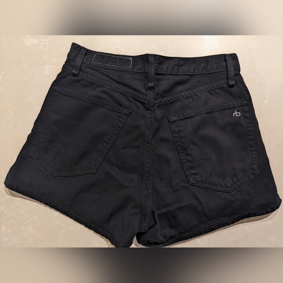Rag & Bone Justine High Rise Denim Shorts in Black - sz 28 - Excellent Condition - Picture 5 of 7